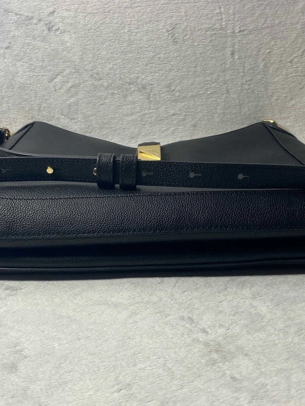 Kate Spade New York Deco Pebbled Leather Crossbody Small Tote Bag Black NWOT